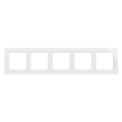Simon 55 Ramka pięciokrotna 5-krotna Nature Szkło classic białe TRN5/181 KONTAKT (TRN5/181)