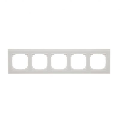 Simon 55 Ramka pięciokrotna 5-krotna Nature Szkło classic białe TRN5/181 KONTAKT (TRN5/181)