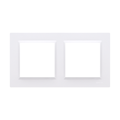 Simon 10 Ramka 2-krotna - uniwersalna poziom i pion biały CR2/11 KONTAKT (CR2/11)