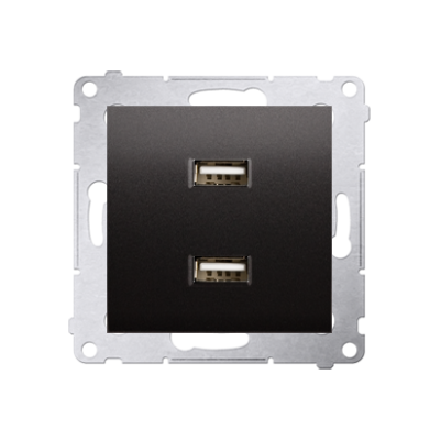Simon 54 Ładowarka 2 x USB 2.1 A 5V DC 230V antracyt DC2USB.01/48 KONTAKT (DC2USB.01/48)