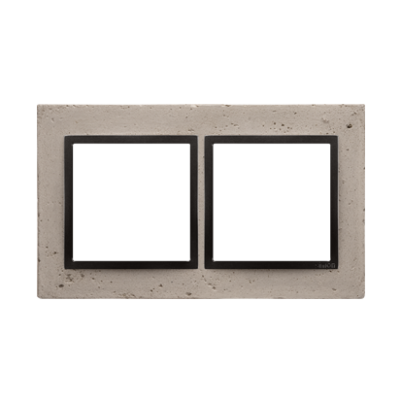 Simon 54 Nature Ramka 2-krotna Nature-Beton FUNDA MENTE IP20/IP44* (*IP44-należy zastosować zestaw uszczelek DUN2) DRN2/93 KONTAKT (DRN2/93)
