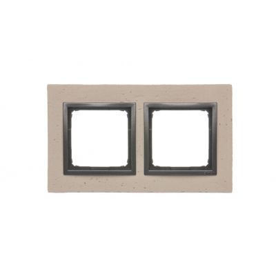 Simon 54 Nature Ramka 2-krotna Nature-Beton FUNDA MENTE IP20/IP44* (*IP44-należy zastosować zestaw uszczelek DUN2) DRN2/93 KONTAKT (DRN2/93)