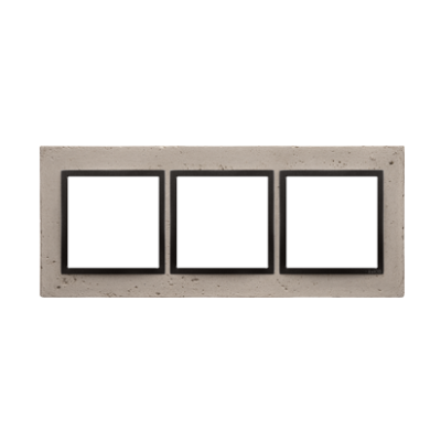 Simon 54 Nature Ramka 3-krotna Nature-Beton FUNDA MENTE IP20/IP44* (*IP44-należy zastosować zestaw uszczelek DUN3) DRN3/93 KONTAKT (DRN3/93)