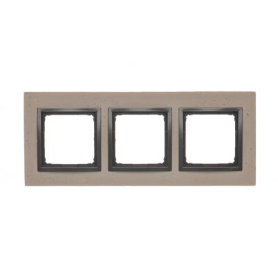 Simon 54 Nature Ramka 3-krotna Nature-Beton FUNDA MENTE IP20/IP44* (*IP44-należy zastosować zestaw uszczelek DUN3) DRN3/93 KONTAKT (DRN3/93)