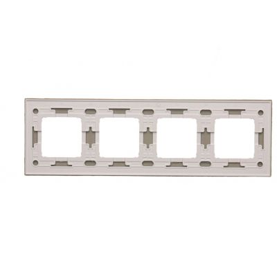 Simon 54 Nature Ramka 4-krotna Nature-Beton AL BETONE IP20/IP44* (*IP44-należy zastosować zestaw uszczelek DUN4) DRN4/91 KONTAKT (DRN4/91)