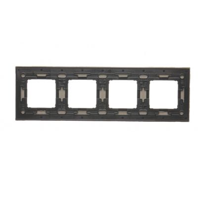 Simon 54 Nature Ramka 4-krotna Nature-Beton FUNDA MENTE IP20/IP44* (*IP44-należy zastosować zestaw uszczelek DUN4) DRN4/93 KONTAKT (DRN4/93)