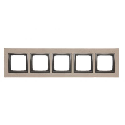 Simon 54 Nature Ramka 5-krotna Nature-Beton FUNDA MENTE IP20/IP44* (*IP44-należy zastosować zestaw uszczelek DUN5) DRN5/93 KONTAKT (DRN5/93)