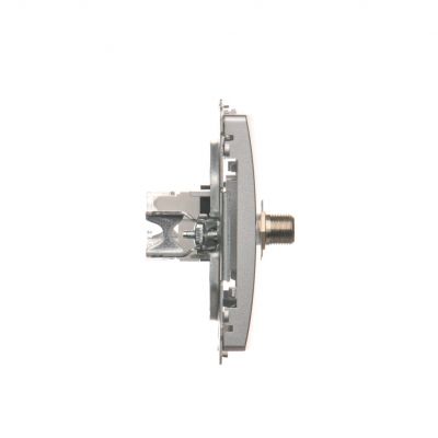 Simon Basic Gniazdo antenowe typu "F" + RJ45 kat.6 srebrny mat BMAFRJ45.01/43 KONTAKT (BMAFRJ45.01/43)