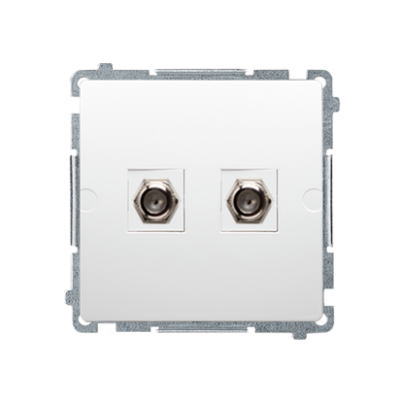 Simon Basic Gniazdo antenowe typu F podwójne biały BMAF2.01/11 KONTAKT (BMAF2.01/11)