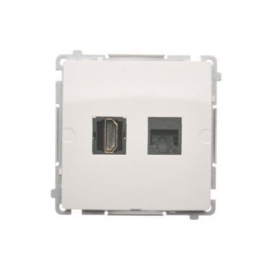 Simon Basic Gniazdo HDMI + RJ45 kat.6. biały BMGHRJ45.01/11 KONTAKT (BMGHRJ45.01/11)