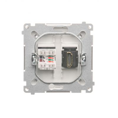 Simon Basic Gniazdo HDMI + RJ45 kat.6. biały BMGHRJ45.01/11 KONTAKT (BMGHRJ45.01/11)
