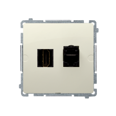 Simon Basic Gniazdo HDMI + RJ45 kat.6. beż BMGHRJ45.01/12 KONTAKT (BMGHRJ45.01/12)