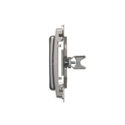 Simon Basic Adapter (przejściówka) na osprzęt standardu 45 × 45 mm. Montaż do puszki na łapki i wkręty srebrny mat BMA45M/43 KONTAKT (BMA45M/43)
