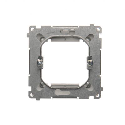 Simon Basic Adapter (przejściówka) na osprzęt standardu 45 × 45 mm. Montaż do puszki na łapki i wkręty srebrny mat BMA45M/43 KONTAKT (BMA45M/43)