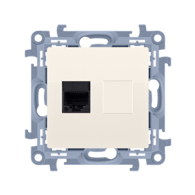 Simon 10 Gniazdo komputerowe pojedyncze RJ45 kategoria 5e krem C51.01/41 KONTAKT (C51.01/41)