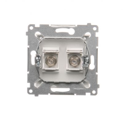 Simon 54 Gniazdo antenowe typu F podwójne. Do instalacji indywidualnych biały DASF2.01/11 KONTAKT (DASF2.01/11)