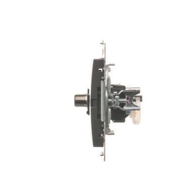 Simon 54 Gniazdo antenowe typu F + RJ45 kat.6 antracyt DASFRJ45.01/48 KONTAKT (DASFRJ45.01/48)