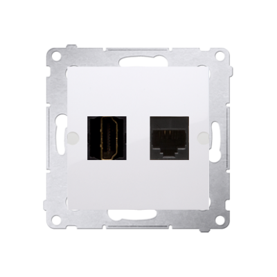 Simon 54 Gniazdo HDMI + RJ45 kat.6. biały DGHRJ45.01/11 KONTAKT (DGHRJ45.01/11)