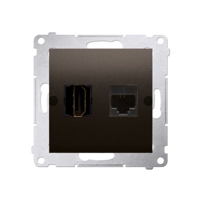Simon 54 Gniazdo HDMI + RJ45 kat.6. brąz mat DGHRJ45.01/46 KONTAKT (DGHRJ45.01/46)
