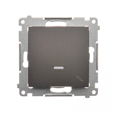 Simon 54 Łącznik schodowy z podświetleniem LED 16A 250V zaciski śrubowe brąz mat DW6AL.01/46 KONTAKT (DW6AL.01/46)