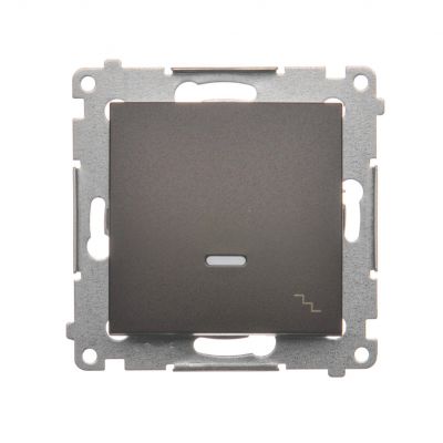 Simon 54 Łącznik schodowy z podświetleniem LED 16A 250V zaciski śrubowe brąz mat DW6AL.01/46 KONTAKT (DW6AL.01/46)