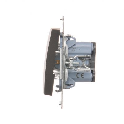 Simon 54 Łącznik schodowy z podświetleniem LED 16A 250V zaciski śrubowe brąz mat DW6AL.01/46 KONTAKT (DW6AL.01/46)