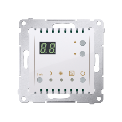 Simon 54 Regulator temperatury z wyświetlaczem z czujnikiem wewnętrznym 16(2) A 230V biały DTRNW.01/11 KONTAKT (DTRNW.01/11)