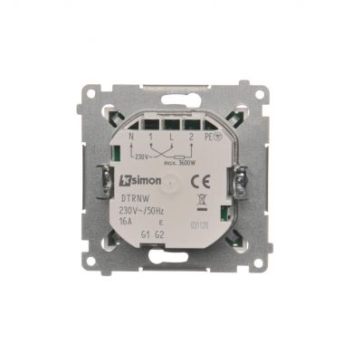 Simon 54 Regulator temperatury z wyświetlaczem z czujnikiem wewnętrznym 16(2) A 230V biały DTRNW.01/11 KONTAKT (DTRNW.01/11)