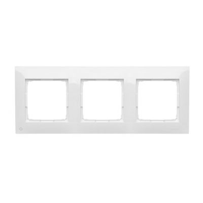 Simon 54 Premium Ramka 3-krotna PREMIUM do puszek karton-gips IP20 / IP44 antybakteryjny biały DRK3/AB11 KONTAKT (DRK3/AB11)