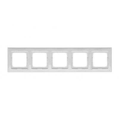 Simon 54 Premium Ramka 5-krotna PREMIUM do puszek karton-gips IP20 / IP44 antybakteryjny biały DRK5/AB11 KONTAKT (DRK5/AB11)
