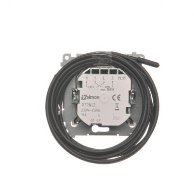Simon 54 Regulator temperatury z wyświetlaczem z czujnikiem zewnętrznym 16(2) A 230V kremowy *W komplecie czujnik zewnętrzny (sonda) DTRNSZ.01/41 KONTAKT (DTRNSZ.01/41)