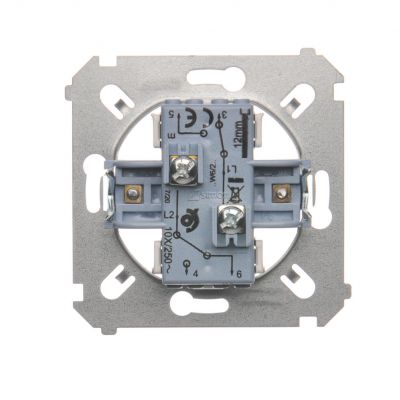 Simon 54 Łącznik schodowy podwójny (mechanizm) 10A 250V zaciski śrubowe SW6/2M KONTAKT (SW6/2M)