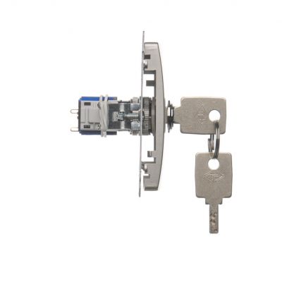 Simon Basic Łącznik pojedynczy jednobiegunowy z kluczem 2 pozycyjny /0-I/ styk N/O Możliwość wyjęcia klucza w każdej pozycji satynowy BMW1K.01/29 KONTAKT (BMW1K.01/29)