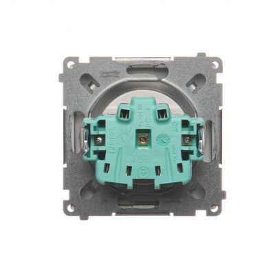 Simon Basic Gniazdo wtyczkowe pojedyncze z uziemieniem 16A 250V z przesłonami torów prądowych szybkozłączka stal inox BMGZ1CZ.01/21 BMGZ1cz.01/21 KONTAKT (BMGZ1cz.01/21)
