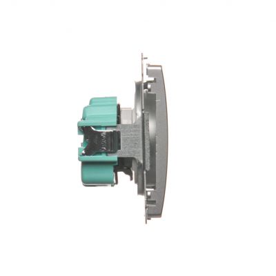 Simon Basic Gniazdo wtyczkowe pojedyncze z uziemieniem 16A 250V z przesłonami torów prądowych szybkozłączka srebrny mat BMGZ1CZ.01/43 BMGZ1cz.01/43 KONTAKT (BMGZ1cz.01/43)