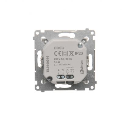 Simon 54 Oprawa oświetleniowa LED z czujnikiem ruchu 230 V AC 1.4 W białe ciepłe 3100 K srebrny mat DOSC.01/43 KONTAKT (DOSC.01/43)