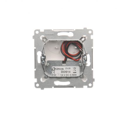 Simon 54 Oprawa oświetleniowa LED 14 V DC 0.42 W białe ciepłe 3100 K srebrny mat !Wymagany zasilacz 14V DOS14.01/43 KONTAKT (DOS14.01/43)