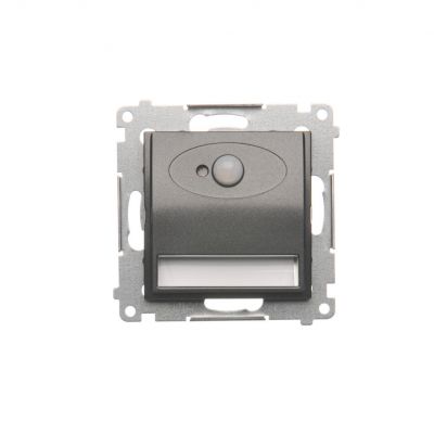Simon 54 Oprawa oświetleniowa LED z czujnikiem ruchu 230 V AC 1.4 W białe ciepłe 3100 K antracyt DOSC.01/48 KONTAKT (DOSC.01/48)