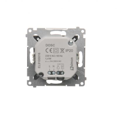 Simon 54 Oprawa oświetleniowa LED z czujnikiem ruchu 230 V AC 1.4 W białe ciepłe 3100 K antracyt DOSC.01/48 KONTAKT (DOSC.01/48)