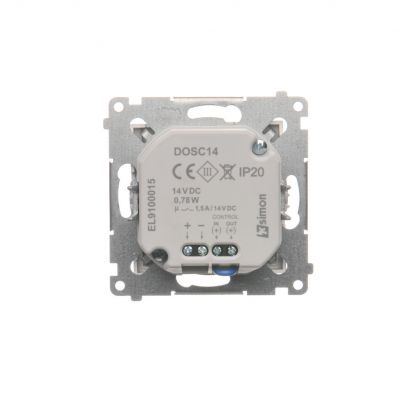 Simon 54 Oprawa oświetleniowa LED z czujnikiem ruchu 14 V DC 0.78 W białe ciepłe 3100 K srebrny mat !Wymagany zasilacz 14V DOSC14.01/43 KONTAKT (DOSC14.01/43)