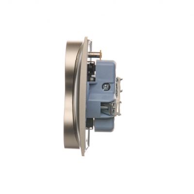 Simon 54 Gniazdo wtyczkowe z uziem. podwójne z funkcją niezmienności faz z przesłonami16A 250V zac. śrubowe. Kompletne - nie do ramek złoty mat DGZ2TZ/44 KONTAKT (DGZ2TZ/44)