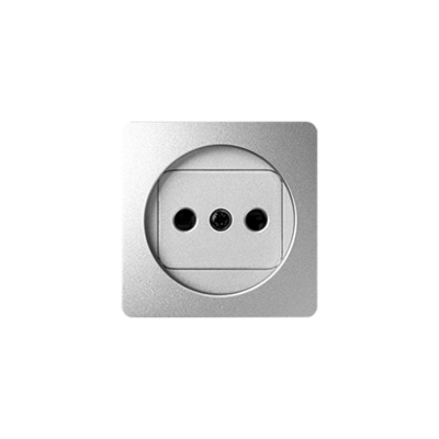 Simon 82 Pokrywa gniazda pojedynczego bez uziemienia z przesłonami aluminium 82040-93 KONTAKT (82040-93)