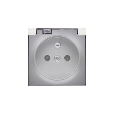 Simon 82 Pokrywa gniazda pojedynczego - klapka transparentna IP44 aluminium 82068KD-93 KONTAKT (82068KD-93)