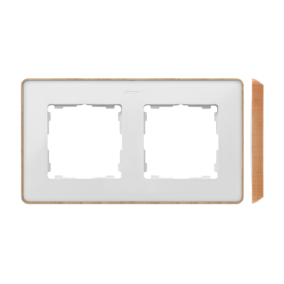 Simon 82 Detail Ramka 2-krotna Detail SELECT-drewno BIAŁA / podstawa Drewno 8201620-270 KONTAKT (8201620-270)
