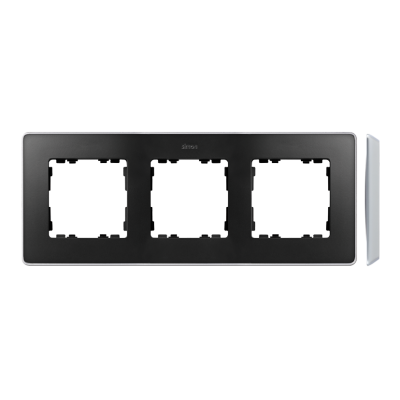 Simon 82 Detail Ramka 3-krotna Detail SELECT-metal GRAFIT / podstawa Aluminium 8201630-240 KONTAKT (8201630-240)