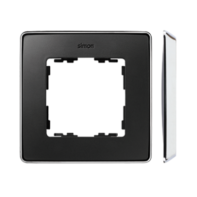 Simon 82 Detail Ramka 1-krotna Detail SELECT-metal GRAFIT / podstawa Chrom 8201610-241 KONTAKT (8201610-241)