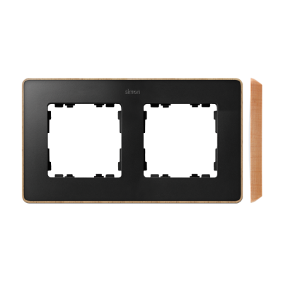 Simon 82 Detail Ramka 2-krotna Detail SELECT-drewno GRAFIT / podstawa Drewno 8201620-271 KONTAKT (8201620-271)