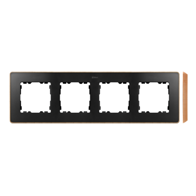 Simon 82 Detail Ramka 4-krotna Detail SELECT-drewno GRAFIT / podstawa Drewno 8201640-271 KONTAKT (8201640-271)