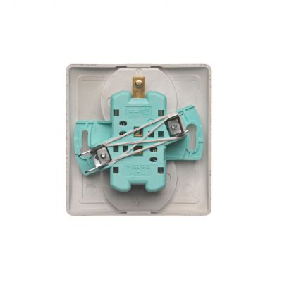 Simon Basic Gniazdo wtyczkowe z uziemieniem podwójne z funkcją niezmienności faz 16A 250V zaciski śrubowe. Kompletne - nie do ramek stal inox BMGZ2T/21 KONTAKT (BMGZ2T/21)