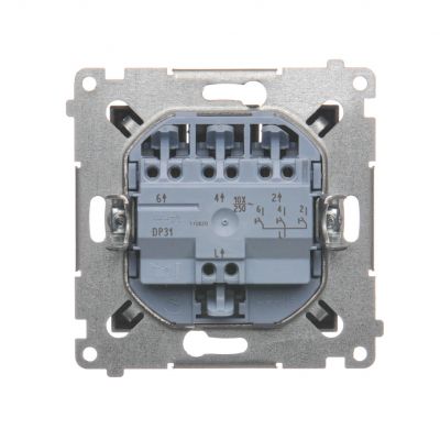 Simon 54 Przycisk potrójny 10A 250V szybkozłączka antracyt DP31.01/48 KONTAKT (DP31.01/48)